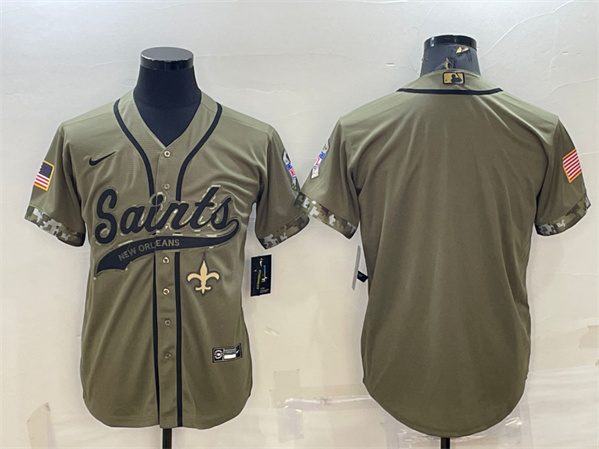 New Orleans Saints Blank Olive 2022 Salute To Service Cool Base Stitched Jersey