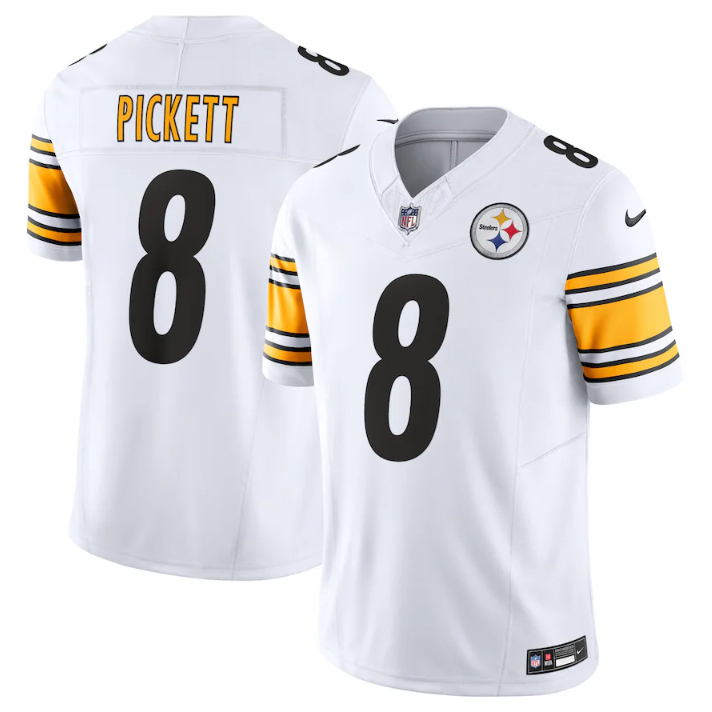 Pittsburgh Steelers #8 Kenny Pickett White 2023 F.U.S.E. Vapor Untouchable Limited Jersey