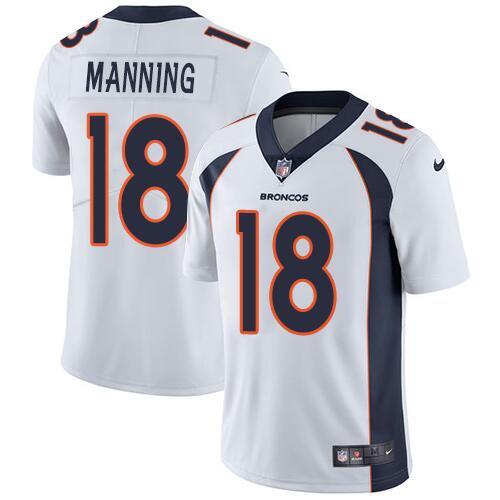 Denver Broncos #18 Peyton Manning White Vapor Untouchable Limited Stitched Jersey