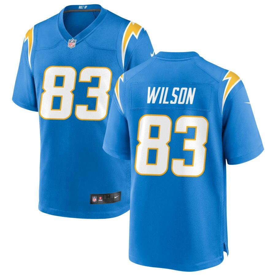 Los Angeles Chargers #83 Pokey Wilson Powder Blue Stitched Game Jersey