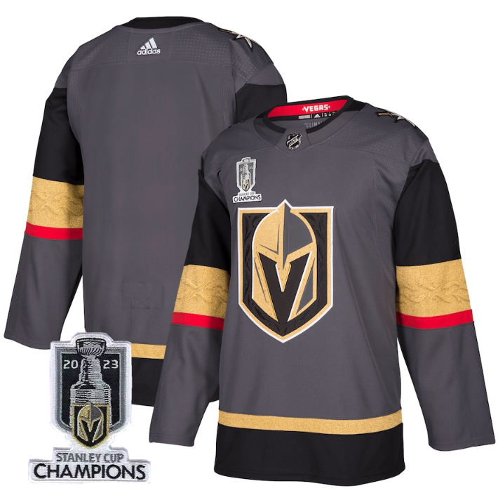 Vegas Golden Knights Blank Gray 2023 Stanley Cup Champions Stitched Jersey