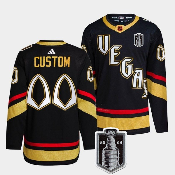 Vegas Golden Knights Custom Black 2023 Stanley Cup Final Stitched Jersey