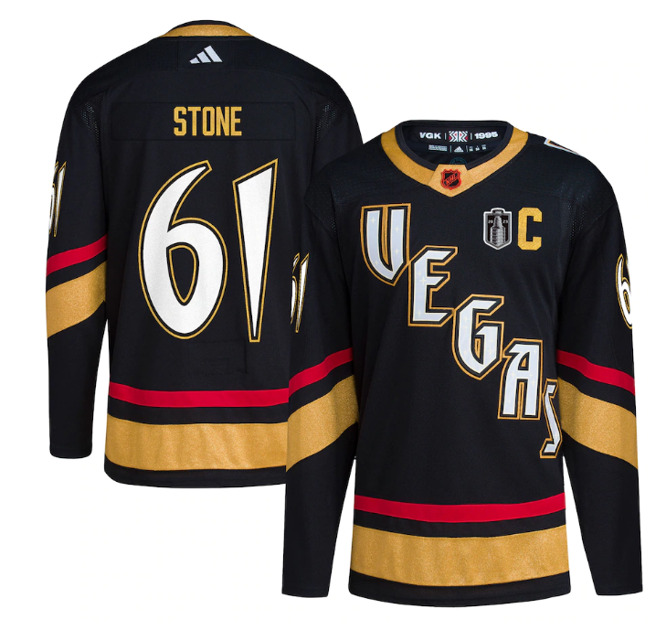 Vegas Golden Knights #61 Mark Stone Black 2023 Stanley Cup Final Stitched Jersey
