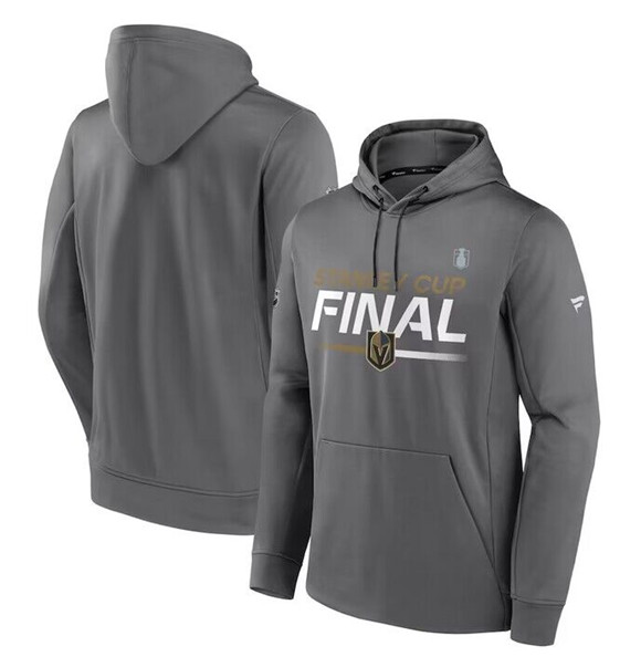 Vegas Golden Knights Gray 2023 Stanley Cup Final Authentic Pro Pullover Hoodie