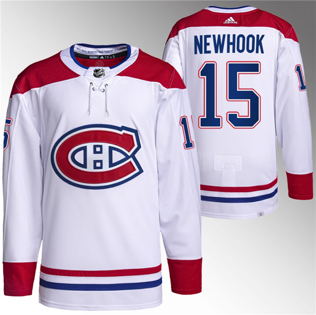 Montreal Canadiens #15 Alex Newhook White Stitched Jersey