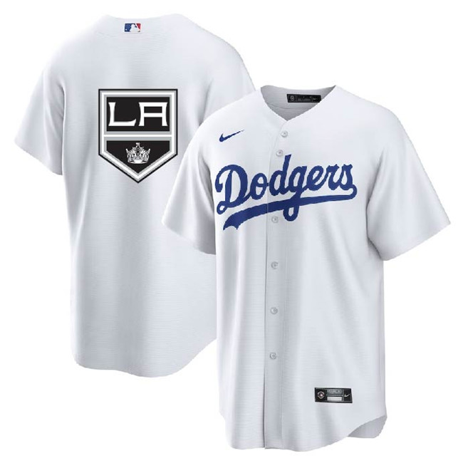 Los Angeles Dodgers Kings White Cool Base Stitched Jersey