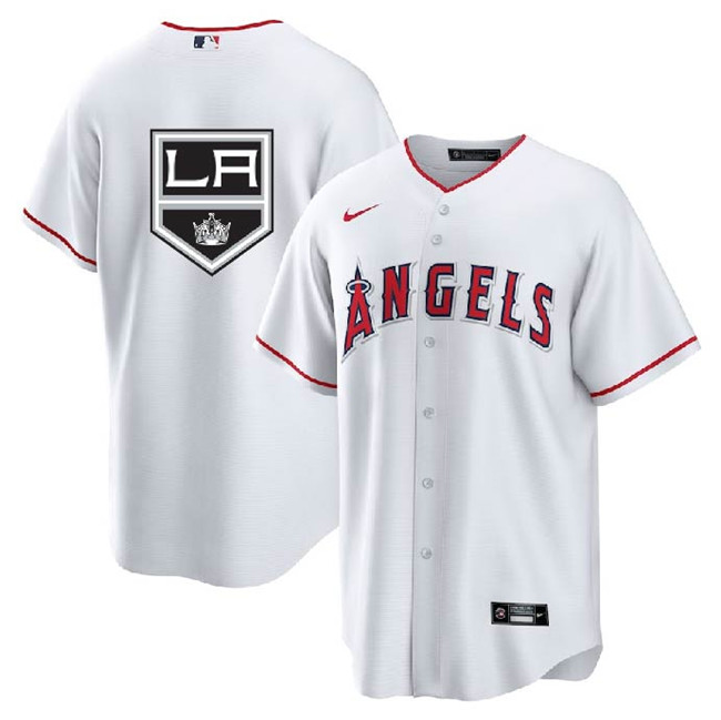 Los Angeles Angels Kings White Cool Base Stitched Jersey