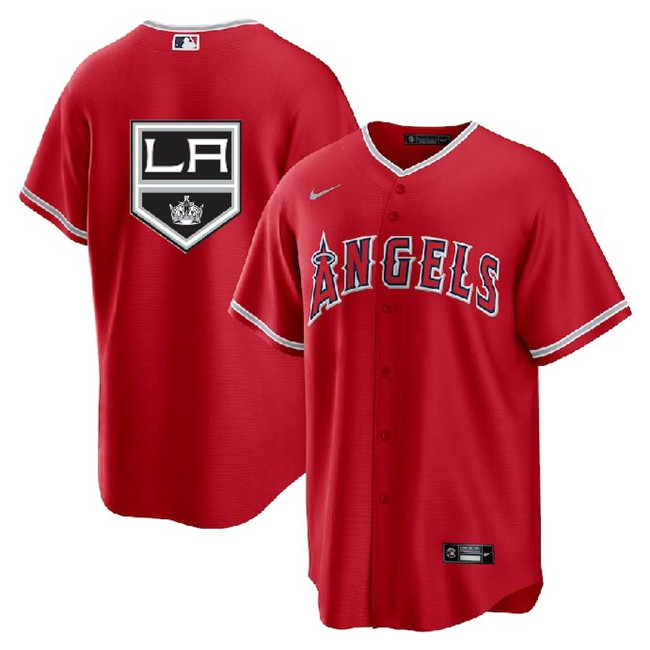 Los Angeles Angels Kings Red Cool Base Stitched Jersey