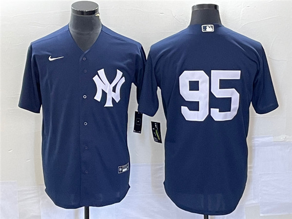 New York Yankees #95 Oswaldo Cabrera Navy Stitched Jersey