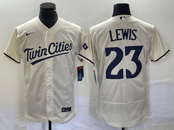Minnesota Twins #23 Royce Lewis Cream Flex Base Stitched Jersey