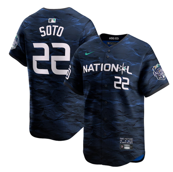San Diego Padres #22 Juan Soto Royal 2023 All-Star Cool Base Stitched Jersey