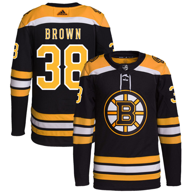 Boston Bruins #38 Patrick Brown Black Stitched Jersey