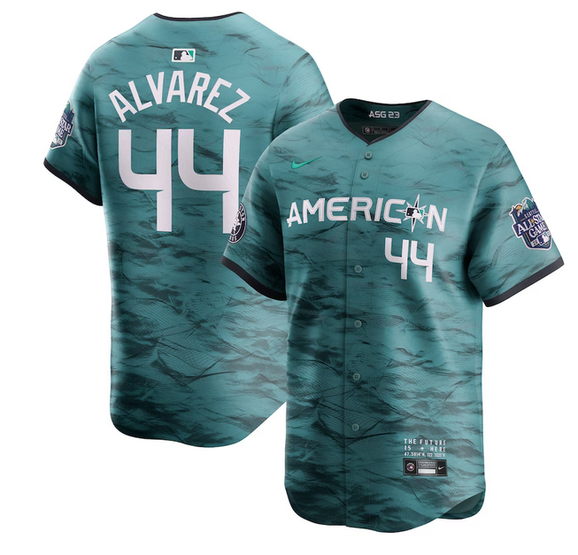 Houston Astros #44 Yordan Alvarez Teal 2023 All-Star Cool Base Stitched Jersey
