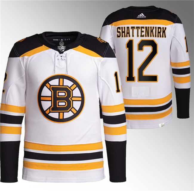 Boston Bruins #12 Kevin Shattenkirk White Stitched Jersey