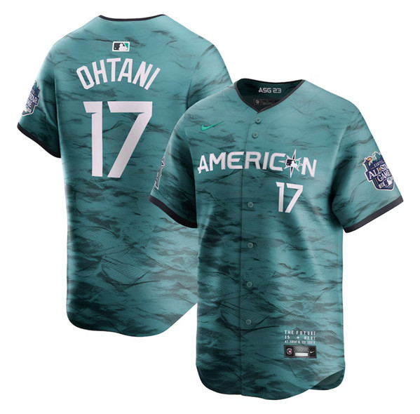 Los Angeles Angels #17 Shohei Ohtani Teal 2023 All-Star Cool Base Stitched Jersey