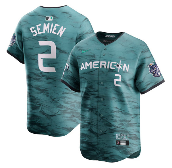 Texas Rangers #2 Marcus Semien Teal 2023 All-Star Cool Base Stitched Jersey