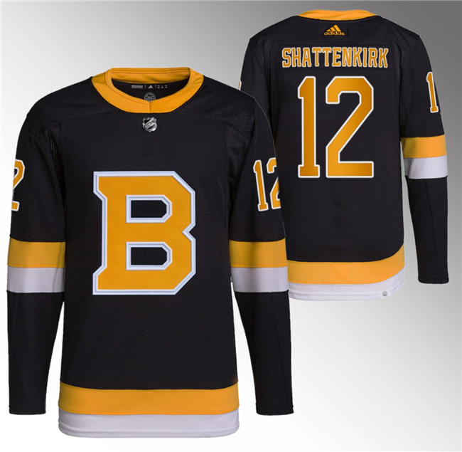 Boston Bruins #12 Kevin Shattenkirk Black Home Breakaway Stitched Jersey