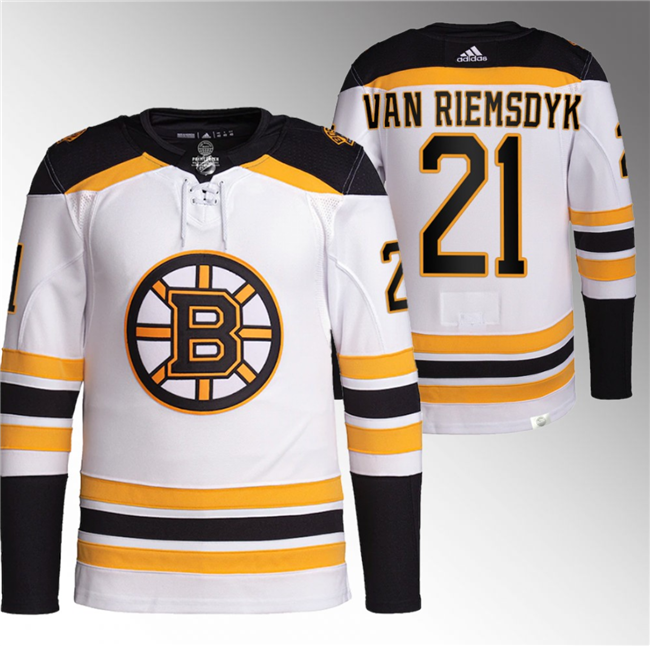 Boston Bruins #21 James Van Riemsdyk White Stitched Jersey
