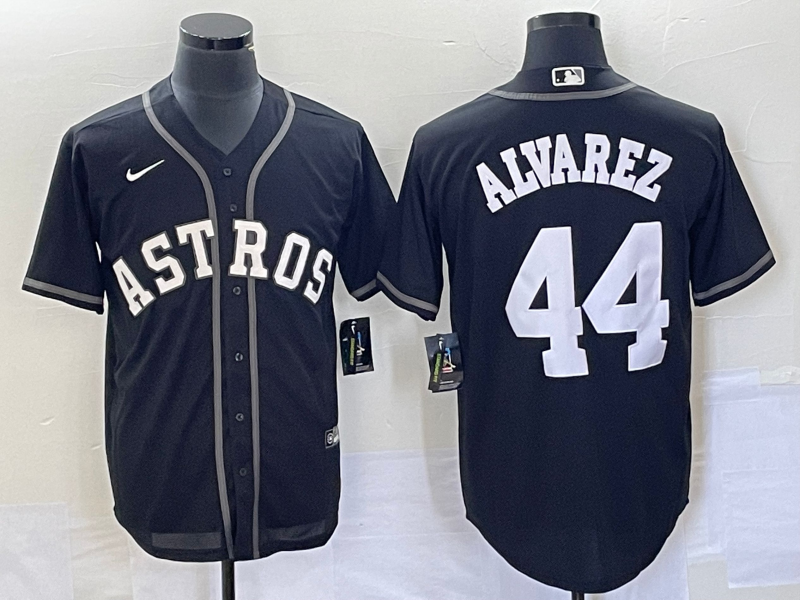 Houston Astros #44 Yordan Alvarez Black Cool Base Stitched Jersey