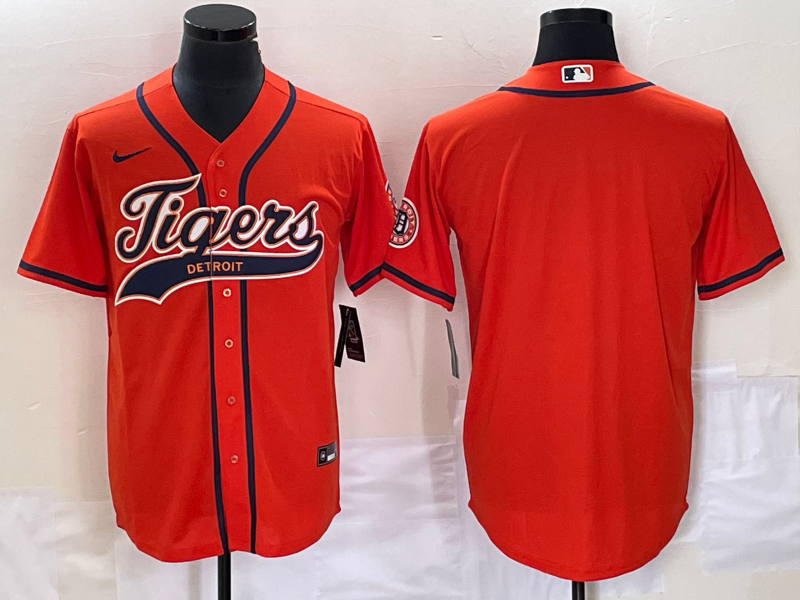 Detroit Tigers Blank Orange Cool Base Stitched Jersey