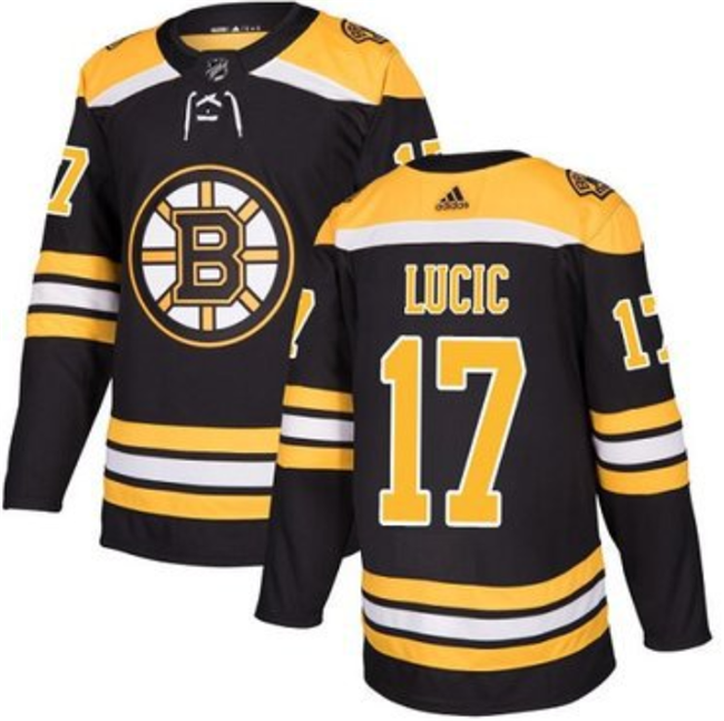 Boston Bruins #17 Milan Lucic Black Stitched Jersey