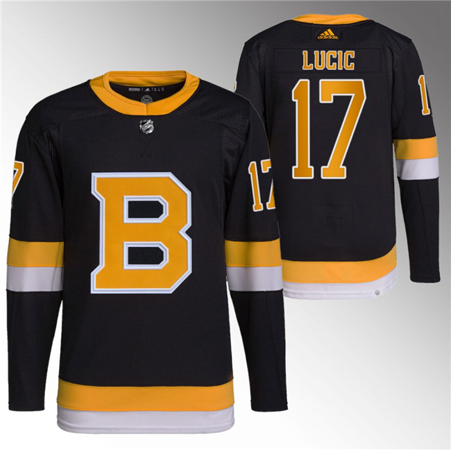 Boston Bruins #17 Milan Lucic Black Home Breakaway Stitched Jersey