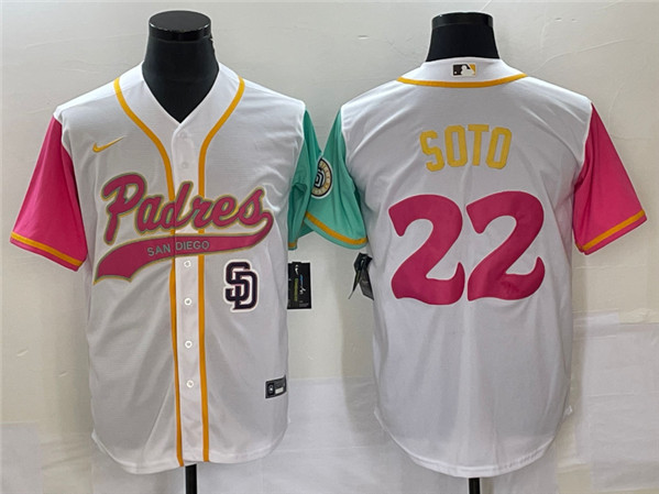 San Diego Padres #22 Juan Soto White City Connect Cool Base With Path Stitched Jersey
