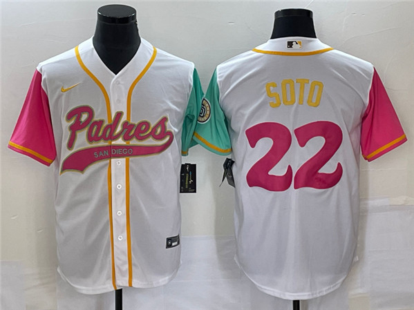 San Diego Padres #22 Juan Soto White City Connect Cool Base Stitched Jersey