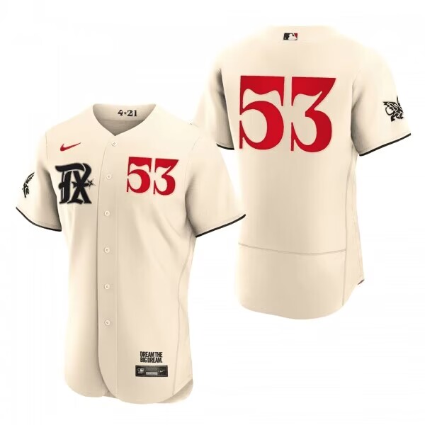 Texas Rangers #53 Adolis García Cream 2023 City Connect Flex Base Stitched Jersey