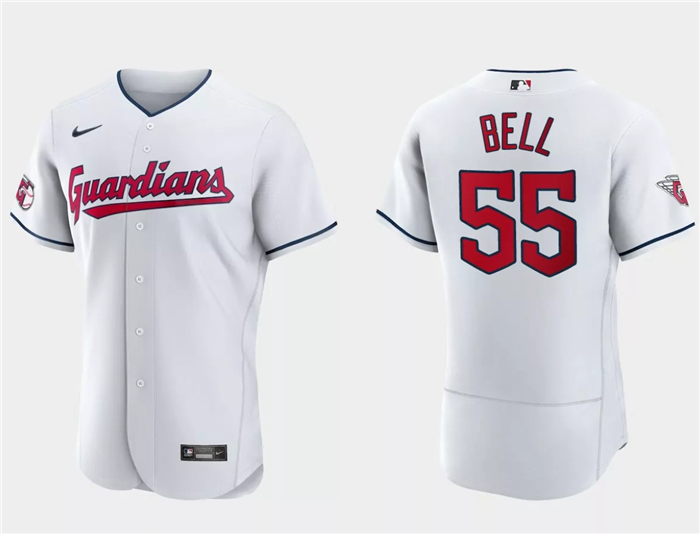 Cleveland Guardians #55 Josh Bell White Flex Base Stitched Jersey