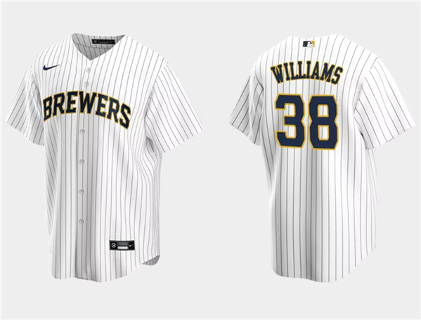 Milwaukee Brewers #38 Devin Williams White Cool Base Stitched Jersey