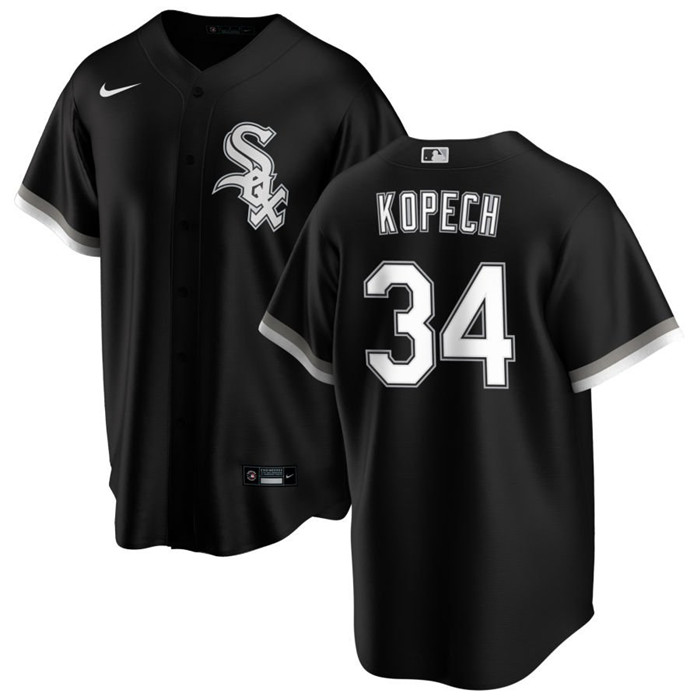 Chicago White Sox #34 Michael Kopech Black Cool Base Stitched Jersey