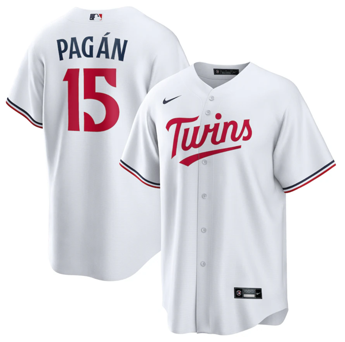 Minnesota Twins #15 Emilio Pagán White Cool Base Stitched Jersey