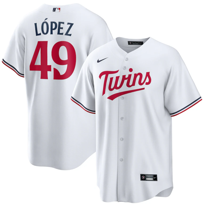 Minnesota Twins #49 Pablo López Navy Cool Base Stitched Jersey