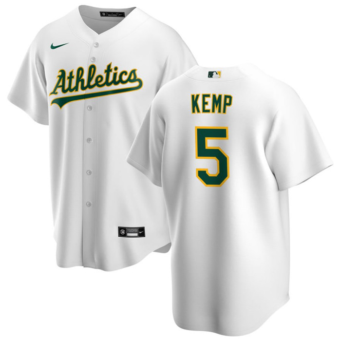 Oakland Athletics #5 Tony Kemp White Cool Base Stitched Jersey