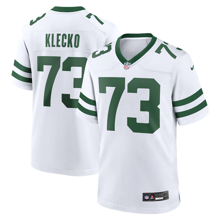 New York Jets #73 Joe Klecko White Throwback Stitched Game Jersey