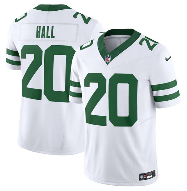 New York Jets #20 Breece Hall White 2023 F.U.S.E. Vapor Limited Throwback Stitched Jersey