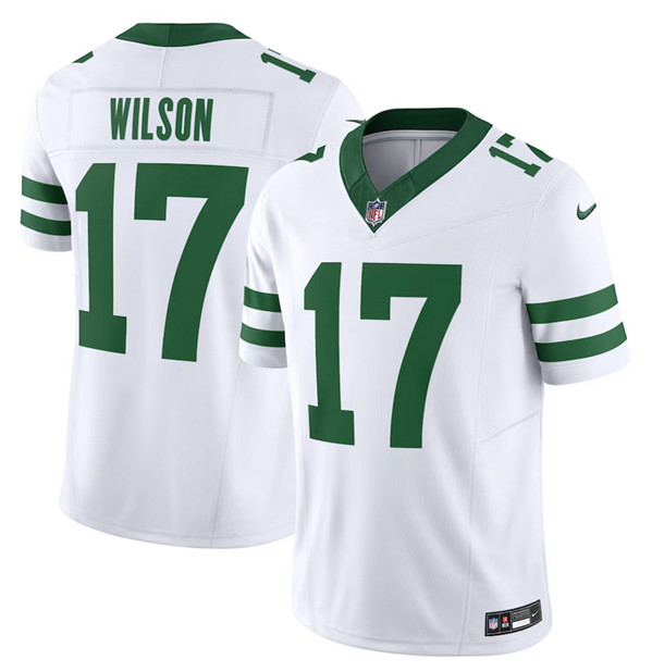New York Jets #17 Garrett Wilson White 2023 F.U.S.E. Vapor Limited Throwback Stitched Jersey