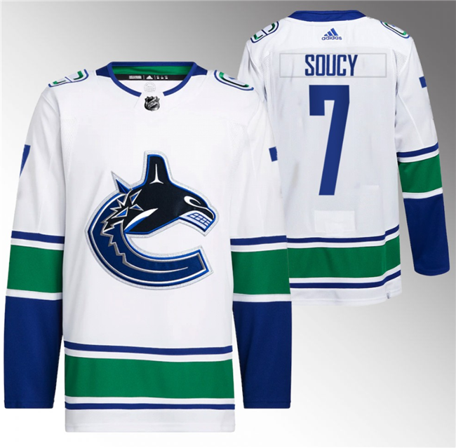 Vancouver Canucks #7 Carson Soucy White Stitched Jersey
