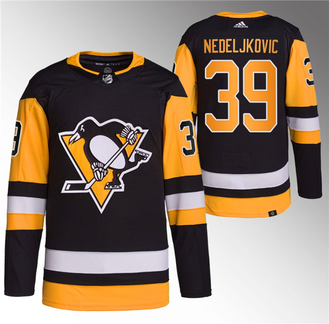 Pittsburgh Penguins #39 Alex Nedeljkovic Black Stitched Jersey