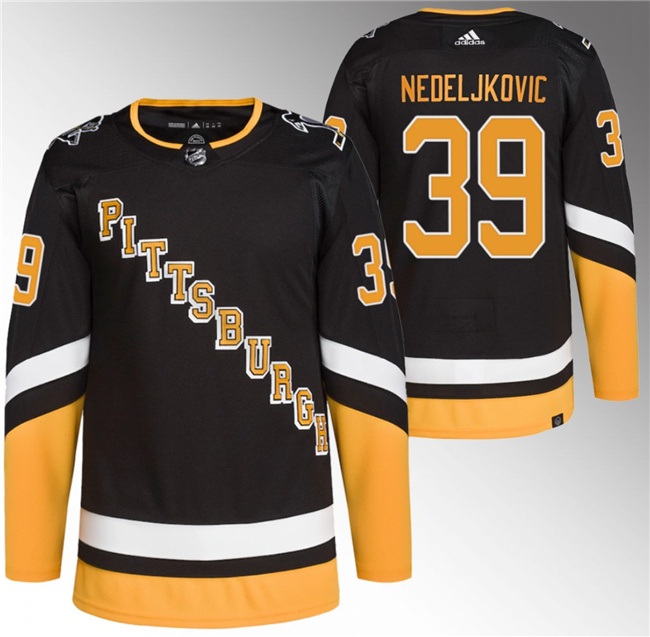 Pittsburgh Penguins #39 Alex Nedeljkovic Black 2021 22 Alternate Primegreen Stitched Jersey