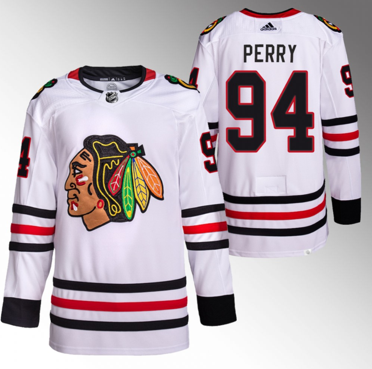 Chicago Blackhawks #94 Corey Perry White Stitched Jersey