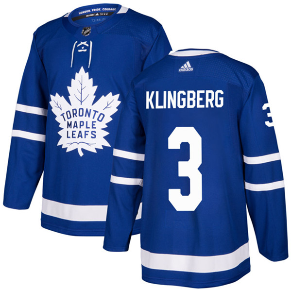 Toronto Maple Leafs #3 John Klingberg Blue Stitched Jersey