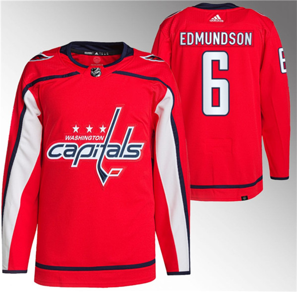 Washington Capitals #6 Joel Edmundson Red Stitched Jersey