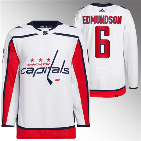 Washington Capitals #6 Joel Edmundson White Stitched Jersey