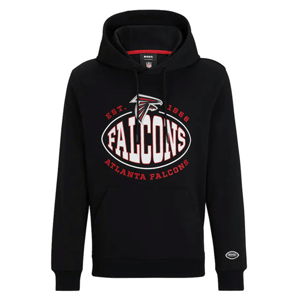 Atlanta Falcons Black BOSS X Touchback Pullover Hoodie