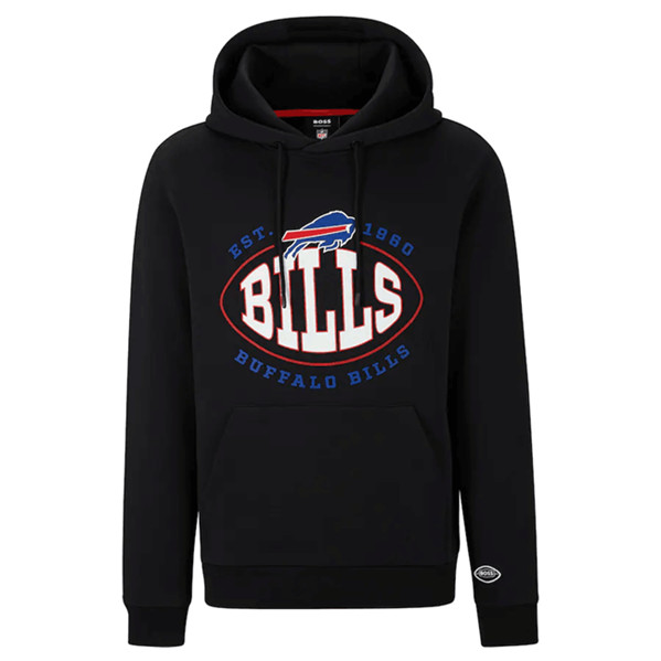 Buffalo Bills Black BOSS X Touchback Pullover Hoodie