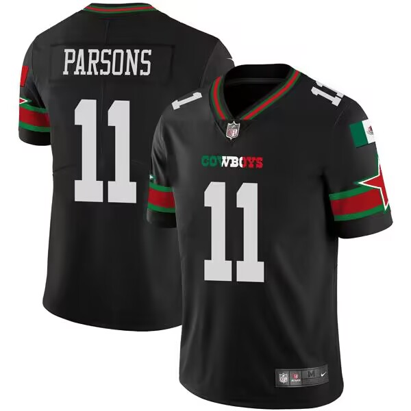 Dallas Cowboys #11 Micah Parsons Black Mexico Vapor Limited Stitched Jersey