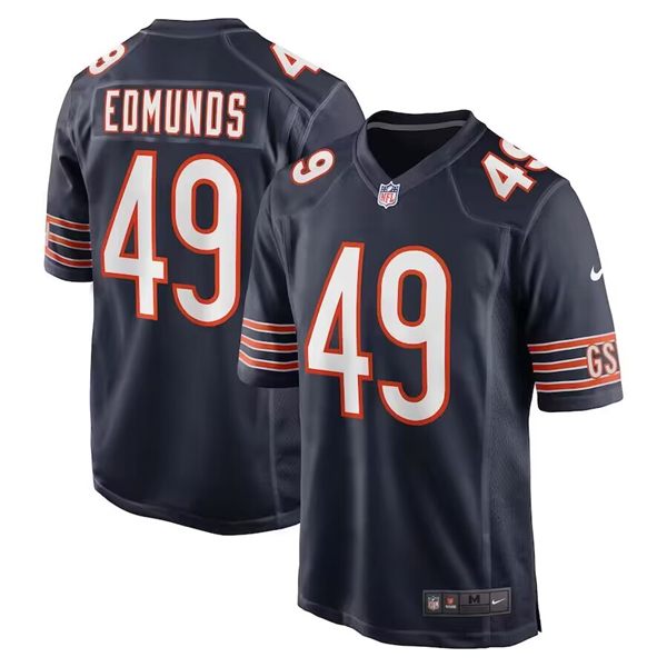 Chicago Bears #49 Tremaine Edmunds Navy Stitched Game Jersey