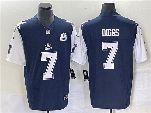 Dallas Cowboys #7 Trevon Diggs Navy 2023 F.U.S.E. With 1960 Patch Vapor Limited Stitched Jersey